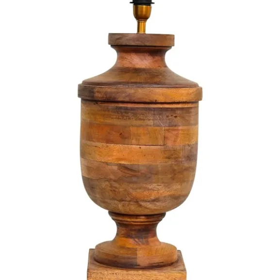 Monterey Lampfot Åldrat trä 27cm