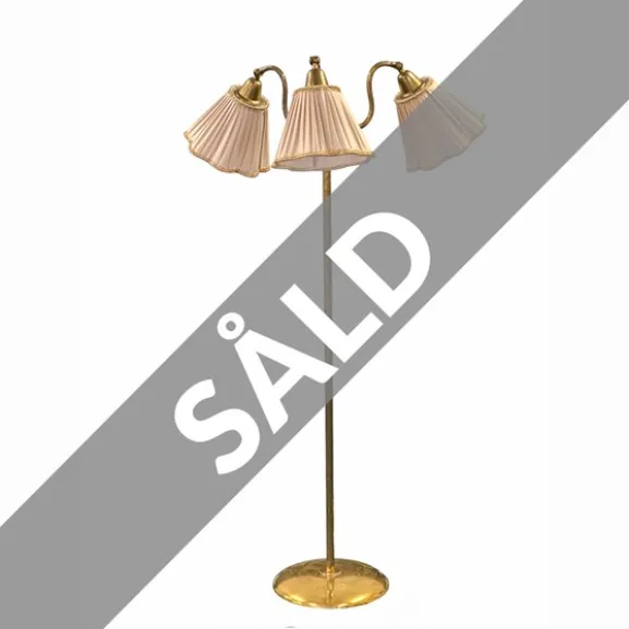 Myles 3-armad golvlampa, mässing