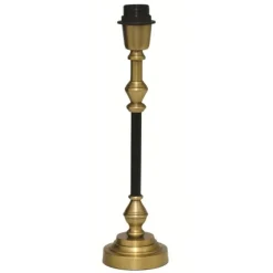Nelly Lampfot Låg Svart/antik mässing 10cm