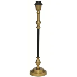 Nelly Lampfot Mellan Svart/antik mässing 12,5cm
