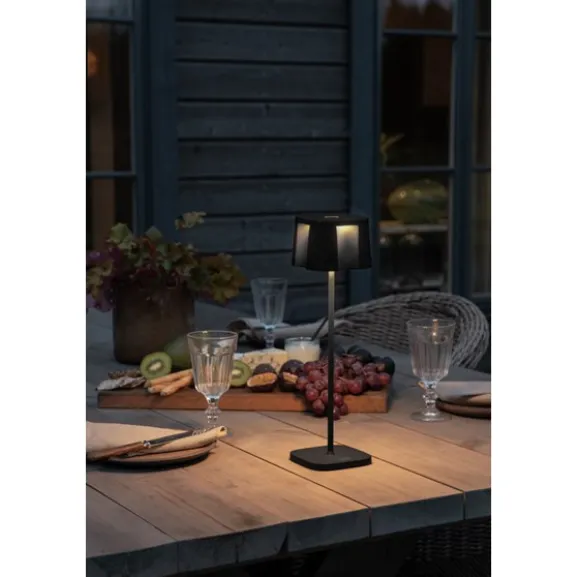 Nice bordslampa svart fyrkantig
