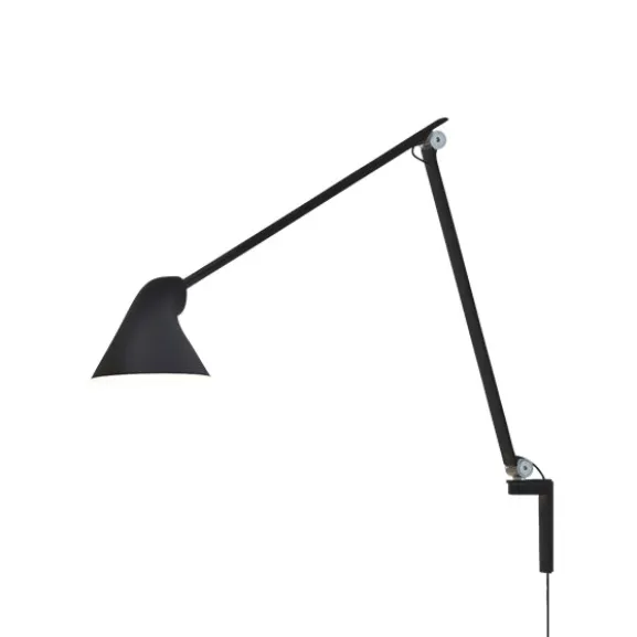 NJP vägglampa lång arm, svart 60cm