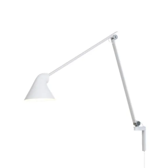 NJP vägglampa lång arm, vit 60cm