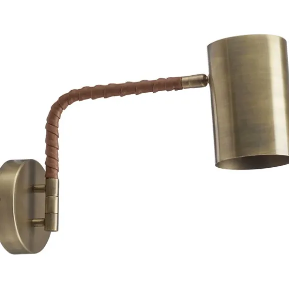 Nora vägglampa komp. Antikmässing 25cm