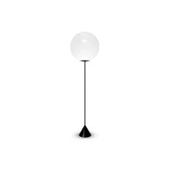 Opal Cone golvlampa, opal/svart