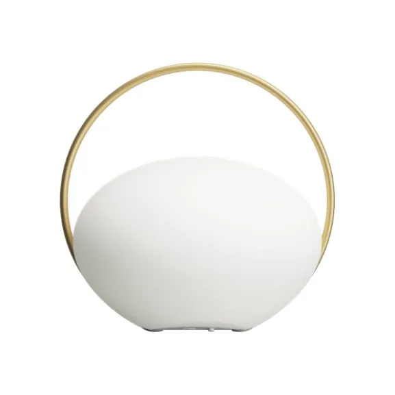 Orbit Portabel Bordslampa, vit/mässing