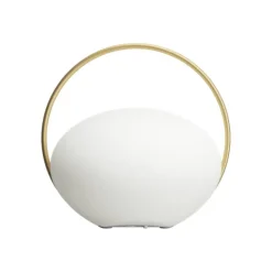 Orbit Portabel Bordslampa, vit/mässing