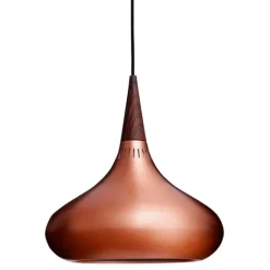 Orient P2 pendel, koppar/roseträ 34cm