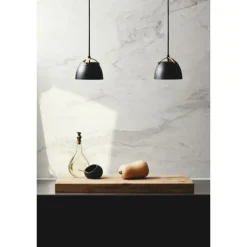 OSLO Taklampa Ø16 Svart / Ek GU10