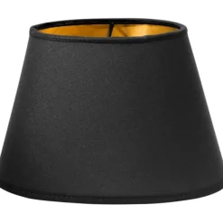 Oval Lampskärm Svart/Guld 25cm