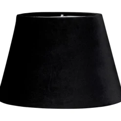Oval Sammet Svart 25cm