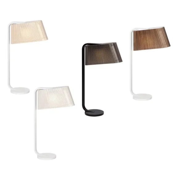 Owalo 7020 bordslampa, valnöt 50cm