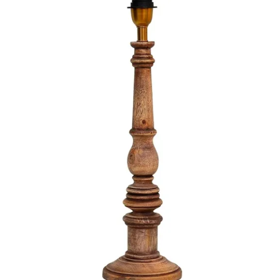 Oxford Lampfot Låg Åldrat trä 15cm