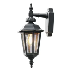 Pallas vägglykta ned, svart 42cm