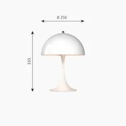 Panthella MINI bordslampa LED, vit