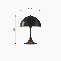 Panthella MINI bordslampa LED, svart