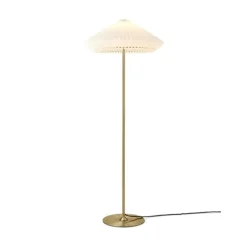 Paris golvlampa, mässing/vit Ø56