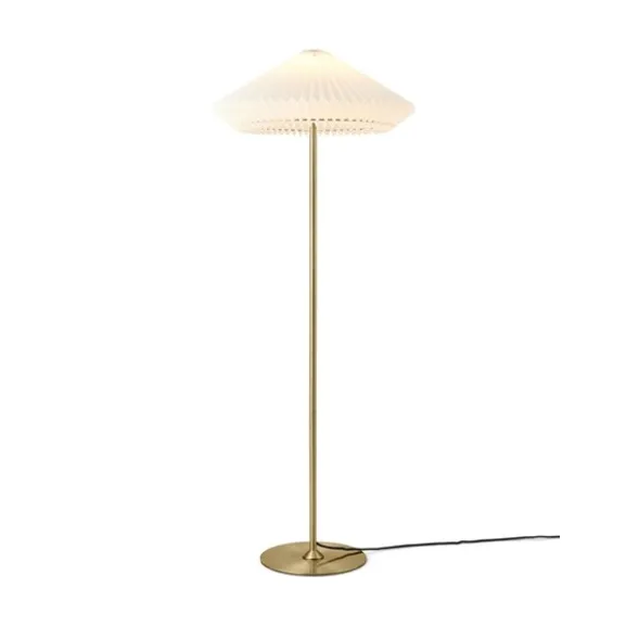 Paris golvlampa, mässing/vit Ø56