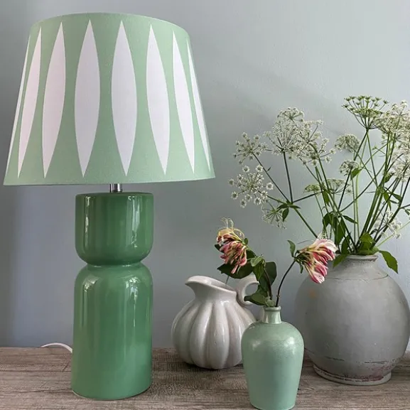 Paris Table Lamp , Green/ Light Mint Elipse