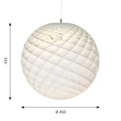 PATERA 450 pendel, vit 45cm