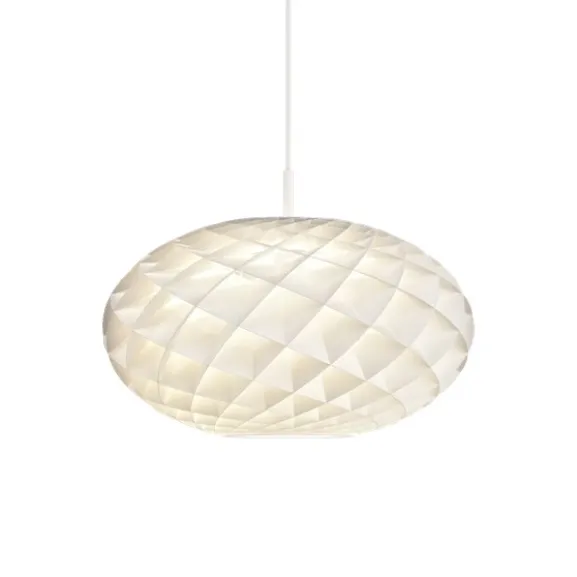 Patera oval 500 pendel, vit 50cm