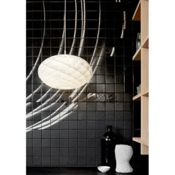 Patera oval 500 pendel, vit 50cm