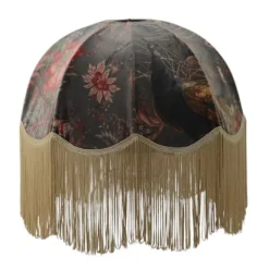 Peacock Lampskärm med guldfrans 50 cm