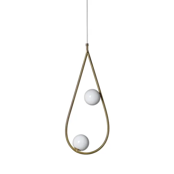 Pearls 65 pendel Brass, opal