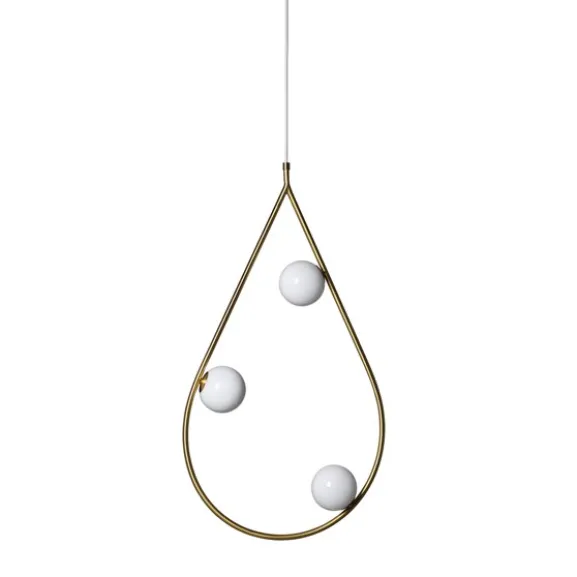 Pearls 80 pendel Brass, opal