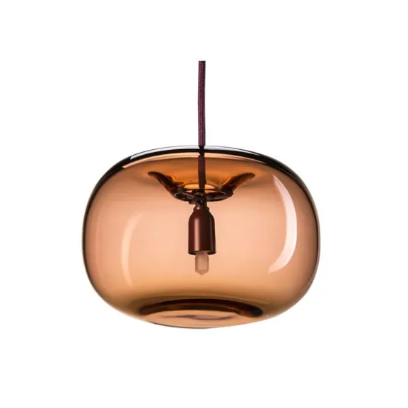 Pebble Knubbig takpendel, oxblod/glas 21cm