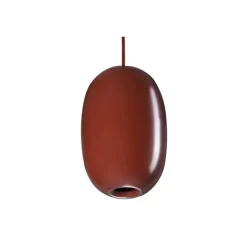 Pebble Långsträckt takpendel, oxblod/metall 16cm