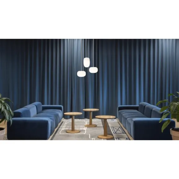 PebbleTaklampa Hög Opalglas