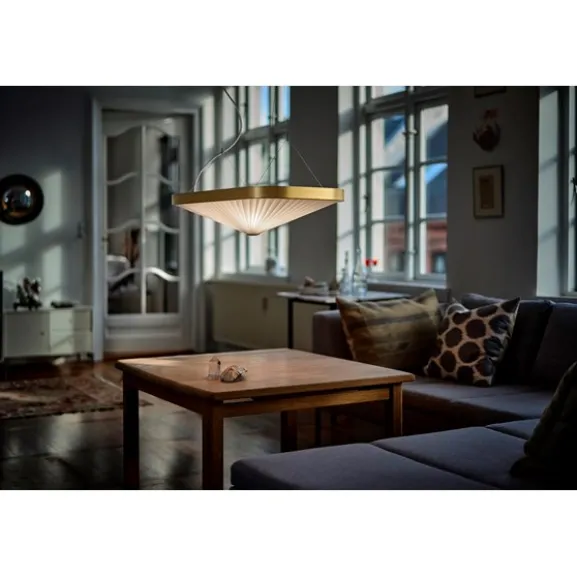 Pendant, CELINE, brass frame,