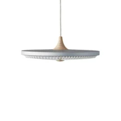 Pendant, SOLEIL M, 50cm. Silver cloud, paper