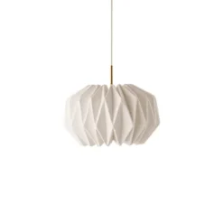 Pendel SOFTLY PLEATED I Small Vit/Mässing