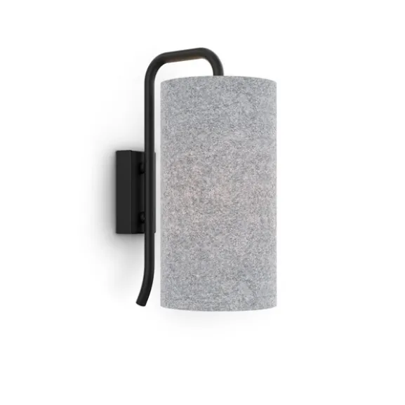 Pensile vägglampa S svart struktur