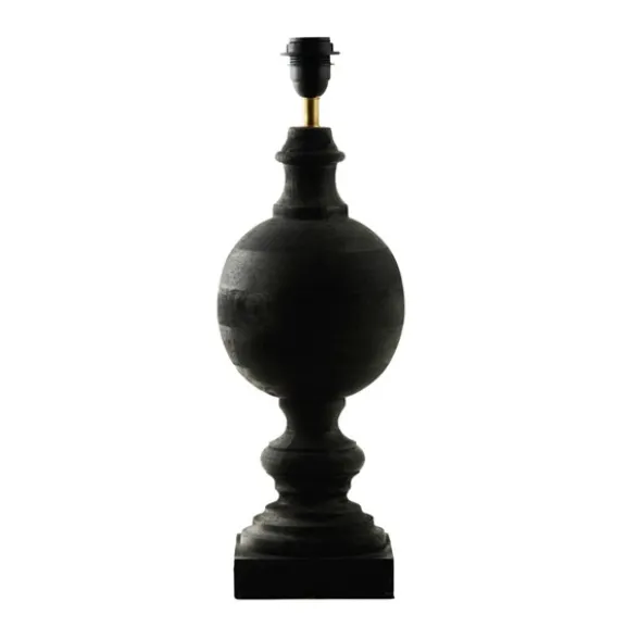 Percy Lampfot Antik svart 15cm