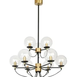 Perla 9 takkrona mässing 78cm