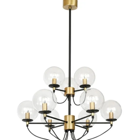 Perla 9 takkrona mässing 78cm