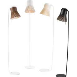 Petite golvlampa, vit 130cm