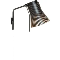 Petite vägglampa, svart 37cm