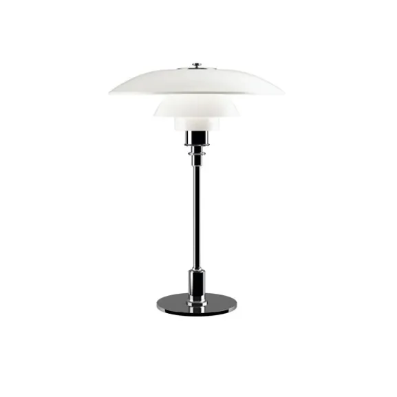 PH 3/2 bordslampa, krom/opal 47,2cm