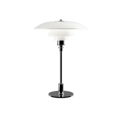 PH 3/2 bordslampa, krom/opal 47,2cm