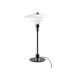 PH 2/1 bordslampa, krom/opal 35,5cm