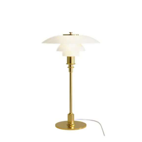 PH 3-2 bordslampa, mässing/opal 47,2cm