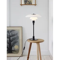 PH 3/2 bordslampa, svart/opal 47,2cm