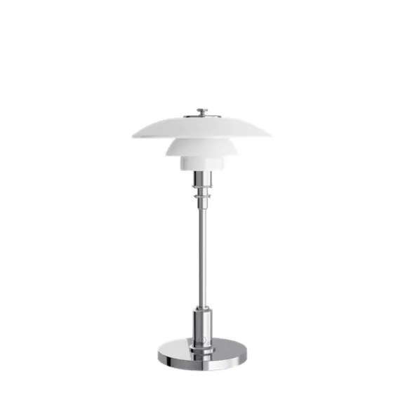 PH 2/1 portabel bordslampa, krom