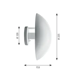 PH HAT vägglampa, vit 22,5cm