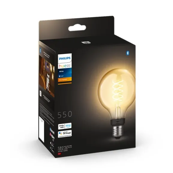 Philips Hue E27 filamentlampa glob 95mm 7W