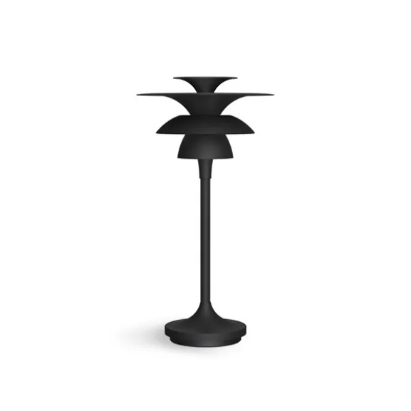 Picasso bordslampa flat svart G4